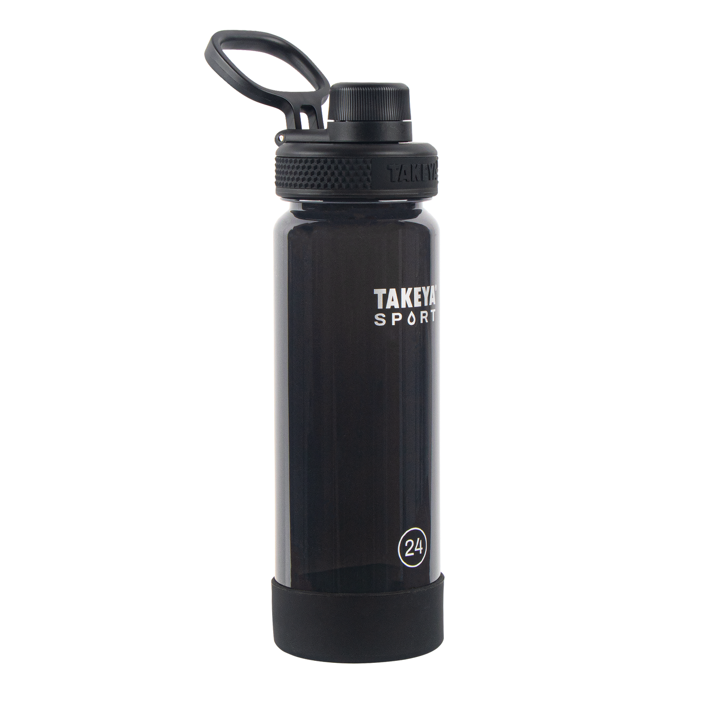 tritan-sport-water-bottle-with-spout-lid-c6 51664-TKS-Tritan-Spout-24-GrandSlamBlack-frontangle.png